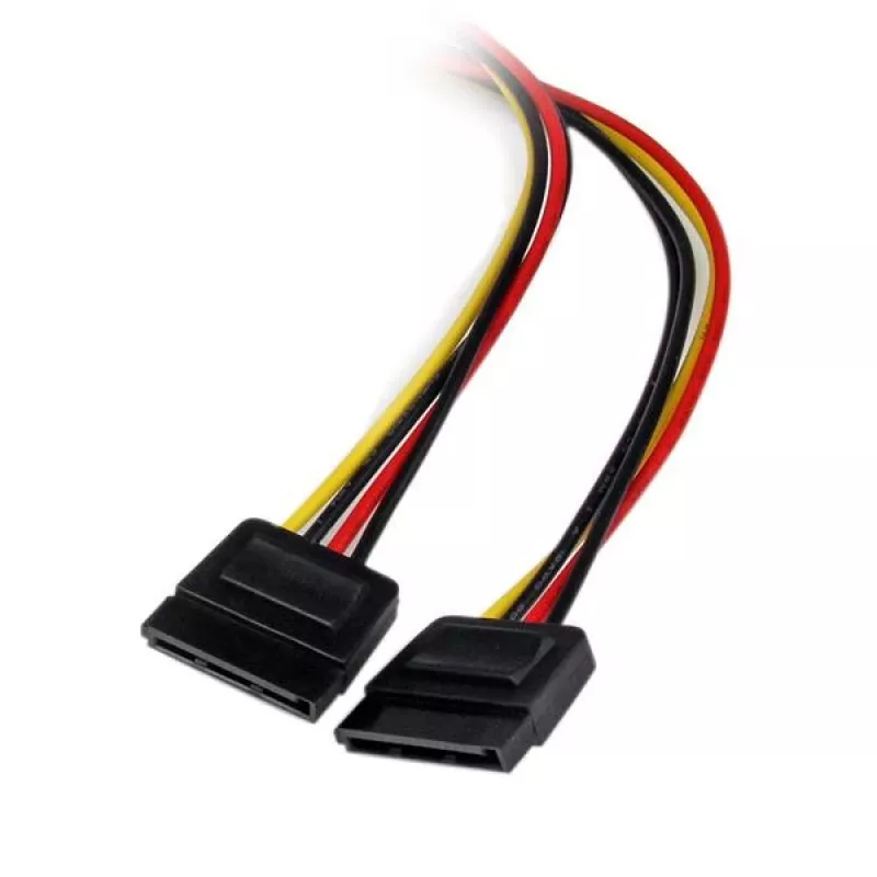 StarTech.com 12 colių LP4 į 2x SATA maitinimo Y adapterio laidas, Molex (4 kontaktų), 2 x SATA 15 kontaktų, 0,304 m, vyriškas, tiesus