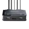 StarTech.com 2 prievadų hibridinis USB-C HDMI KVM jungiklis, 4K 60Hz, kompaktiškas KVM su integruotais 1,8 m USB-A/HDMI/garso ir 1,2 m USB-C laidais, maitinamas iš USB – nuotolinis mygtukas / klaviatūros kombinacijos perjungimas