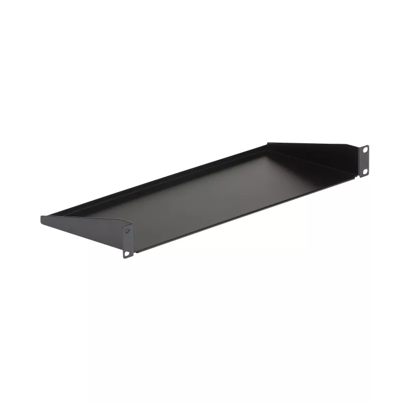 StarTech.com CABSHELF1U 1U serverių spintos lentyna, nekeičiamo aukščio gembinė lentyna 19 col. spintai, 17,7 cm (7 col.) gylio, 15 kg (33 sv.) keliamoji galia, su narvelinėmis veržlėmis ir varžtais, juodos spalvos