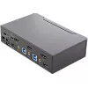 StarTech.com 2 prievadų HDMI KVM jungiklis – vienas monitorius 4K 60Hz Ultra HD HDR – stalinis HDMI 2.0 KVM su 2 prievadų USB 3.0 šakotuvu (5Gbps) ir 4x USB 2.0 HID, garsu, sparčiaisiais klavišais – TAA