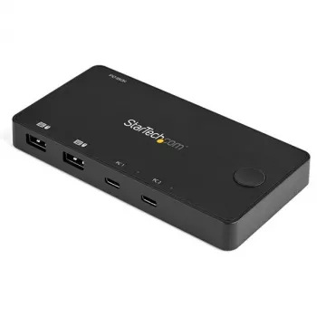 StarTech.com 2 prievadų USB-C KVM jungiklis - 4K 60Hz HDMI - kompaktiškas dviejų prievadų UHD USB Type C stalinis mini KVM jungiklis su USB-C laidais - maitinamas iš USB - MacBook iPad Pro ThinkPad IdeaPad EliteBook