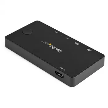 StarTech.com 2 prievadų USB-C KVM jungiklis - 4K 60Hz HDMI - kompaktiškas dviejų prievadų UHD USB Type C stalinis mini KVM jungiklis su USB-C laidais - maitinamas iš USB - MacBook iPad Pro ThinkPad IdeaPad EliteBook