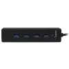 StarTech.com 4 prievadų nešiojamas USB 3.0 šakotuvas su įmontuotu kabeliu - 5Gbps