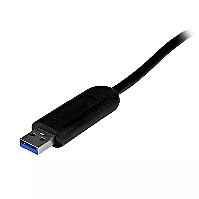 StarTech.com 4 prievadų nešiojamas USB 3.0 šakotuvas su įmontuotu kabeliu - 5Gbps