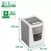 Popieriaus smulkintuvas LEITZ IQ Autofeed Small Office 100, kryžminis pjovimas P-4, 8 lapų, 22 cm padavimas, 34 L krepšelis, pilka
