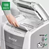 Popieriaus smulkintuvas LEITZ IQ Autofeed Small Office 100, kryžminis pjovimas P-4, 8 lapų, 22 cm padavimas, 34 L krepšelis, pilka