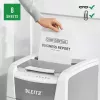 Popieriaus smulkintuvas LEITZ IQ Autofeed Small Office 100, kryžminis pjovimas P-4, 8 lapų, 22 cm padavimas, 34 L krepšelis, pilka