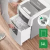 Popieriaus smulkintuvas LEITZ IQ Autofeed Small Office 100, kryžminis pjovimas P-4, 8 lapų, 22 cm padavimas, 34 L krepšelis, pilka