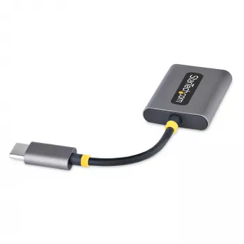 StarTech.com USB-C ausinių skirstytuvas, USB Type C dvigubų ausinių adapteris su mikrofono įėjimu, USB C į 3.5 mm garso adapteris, 24 bitų DAC