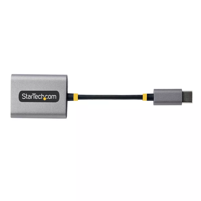 StarTech.com USB-C ausinių skirstytuvas, USB Type C dvigubų ausinių adapteris su mikrofono įėjimu, USB C į 3.5 mm garso adapteris, 24 bitų DAC