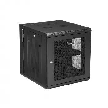StarTech.com 4-Post 12U sieninis tinklo spintas su 1U lentyna, 19 colių vyriais tvirtinamas serverio stovas duomenų, AV, elektronikos, kompiuterių įrangai, lankstus ventiliuojamas korpusas