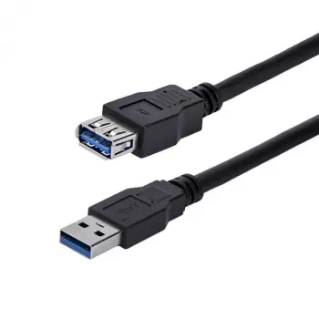 StarTech.com 1 m juodas SuperSpeed USB 3.0 prailginimo kabelis A-A (vyriškas/moteriškas)