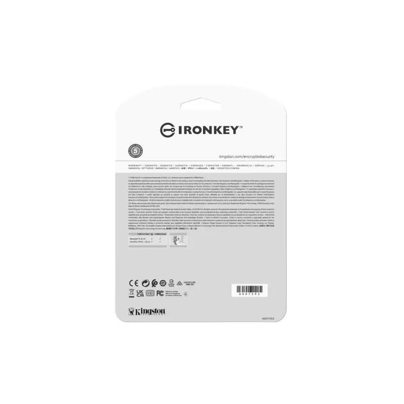 USB atmintukas Kingston 256GB USB-A IronKey Locker Plus 50