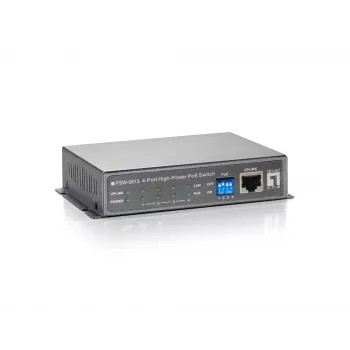 LevelOne 5 prievadų Fast Ethernet PoE jungiklis, 4 PoE išėjimai, 120 W, maitinimo adapteris