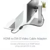 StarTech.com 8 colių HDMI į DVI-D vaizdo kabelio adapteris – HDMI kištukas į DVI lizdą
