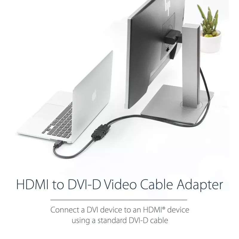 StarTech.com 8 colių HDMI į DVI-D vaizdo kabelio adapteris – HDMI kištukas į DVI lizdą
