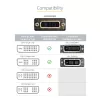 StarTech.com 8 colių HDMI į DVI-D vaizdo kabelio adapteris – HDMI kištukas į DVI lizdą