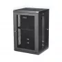 StarTech.com 4-Post 18U sieninis tinklo spintas su 1U lentyna, 19 colių vyriais tvirtinamas serverio stovas duomenų, AV, elektronikos, kompiuterių įrangai, lankstus ventiliuojamas korpusas