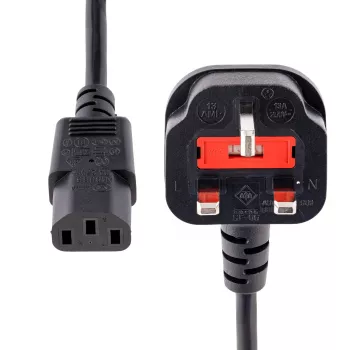 StarTech.com 10ft (3m) JK kompiuterio maitinimo laidas, 18AWG, BS 1363 į C13, 10A 250V, juodas, pakaitinis kintamosios srovės laidas