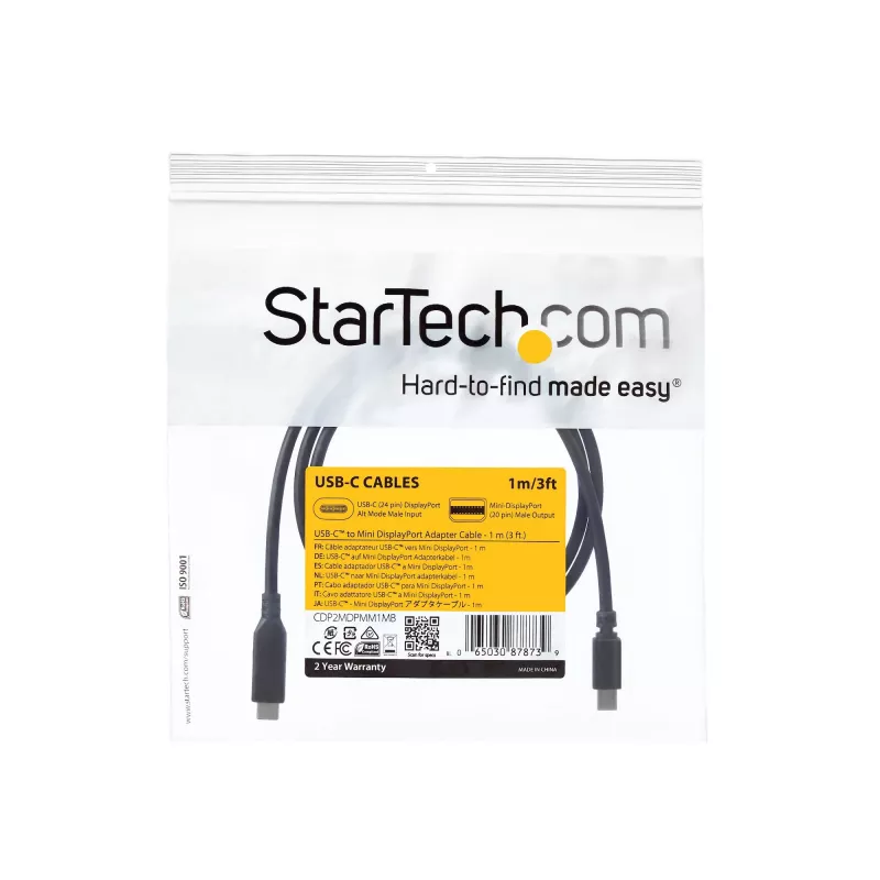 StarTech.com 1 m USB-C į Mini DisplayPort kabelis - 4K 60Hz - Juodas