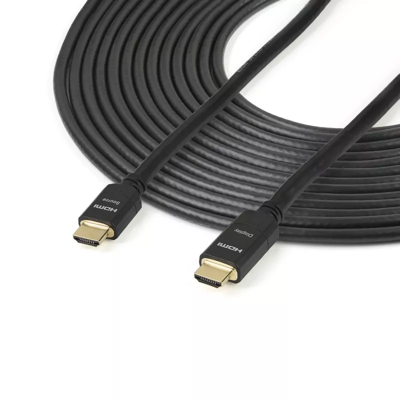 StarTech.com 20m aktyvus HDMI laidas – 4K didelės spartos HDMI laidas su Ethernet – CL2 sertifikuotas montavimui sienoje – 4K 30Hz vaizdas – HDMI 1.4 laidas – HDMI monitoriui, projektoriui, TV, ekranui