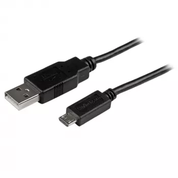 StarTech.com Micro-USB kabelis - vyriškas/vyriškas - 1 m, USB A, Micro-USB B, USB 2.0, 0.48 Gbit/s, juodas