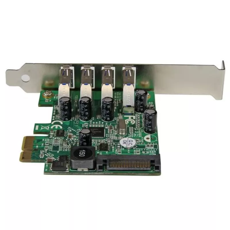 StarTech.com 4 prievadų PCI Express PCIe USB 3.0 valdiklio kortelė su UASP ir SATA maitinimu