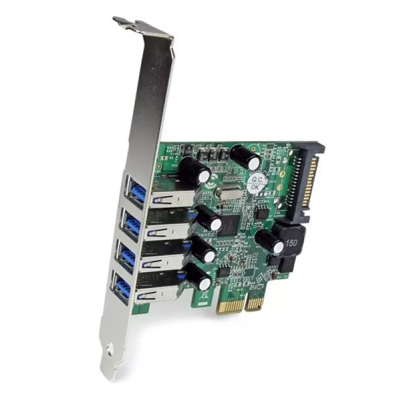 StarTech.com 4 prievadų PCI Express PCIe USB 3.0 valdiklio kortelė su UASP ir SATA maitinimu