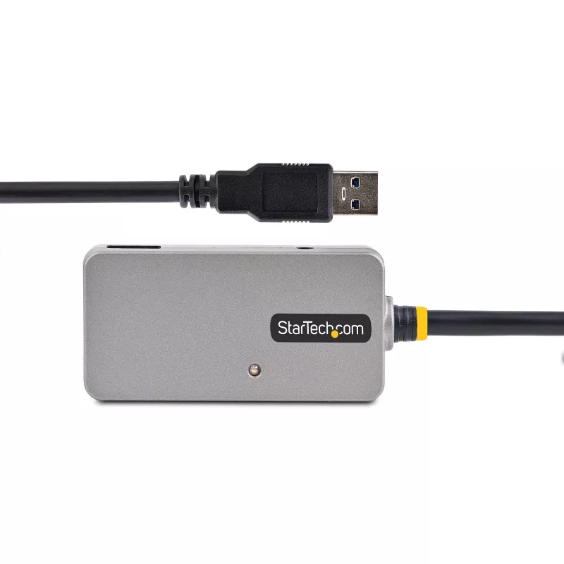 StarTech.com USB 3.0 ilgintuvas su 4 prievadų USB-A šakotuvu, 10 m, aktyvus / maitinamas iš magistralės, su pasirenkamu 20 W maitinimo adapteriu, ESD apsauga