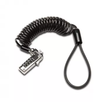 Kensington Slim Portable Combination Lock Standard Slot, 1,8 m, plieninis, juodas/sidabrinis