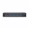 StarTech.com 4 prievadų USB jungiklis klaviatūrai ir pelei su pelės perjungimu, 3,5 mm / USB garsu, TAA atitikmuo