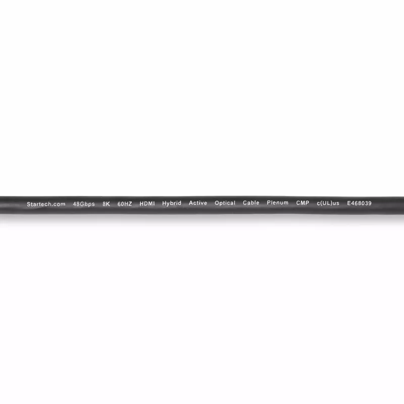StarTech.com 30,4 m HDMI 2.1 hibridinis aktyvus optinis kabelis (AOC), CMP, plenuminis, 8K itin didelės spartos HDMI 2.1/2.0 šviesolaidinis kabelis, 48 Gbps, 8K 60Hz/4K 120Hz, HDR10+/FRL/TMDS/eARC