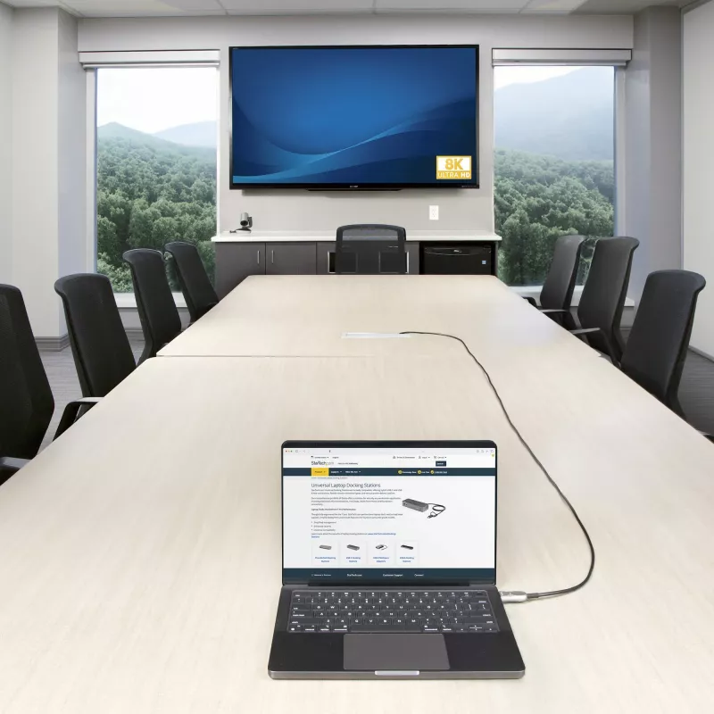 StarTech.com 30,4 m HDMI 2.1 hibridinis aktyvus optinis kabelis (AOC), CMP, plenuminis, 8K itin didelės spartos HDMI 2.1/2.0 šviesolaidinis kabelis, 48 Gbps, 8K 60Hz/4K 120Hz, HDR10+/FRL/TMDS/eARC