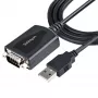 StarTech.com 3 pėdų (1 m) USB į RS232 kabelis su COM prievado fiksacija, DB9 vyriškas RS232 į USB keitiklis, USB į nuoseklųjį adapterį PLC/spausdintuvui/skeneriui, Prolific mikroschema, Windows/Mac
