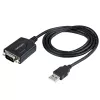 StarTech.com 3 pėdų (1 m) USB į RS232 kabelis su COM prievado fiksacija, DB9 vyriškas RS232 į USB keitiklis, USB į nuoseklųjį adapterį PLC/spausdintuvui/skeneriui, Prolific mikroschema, Windows/Mac