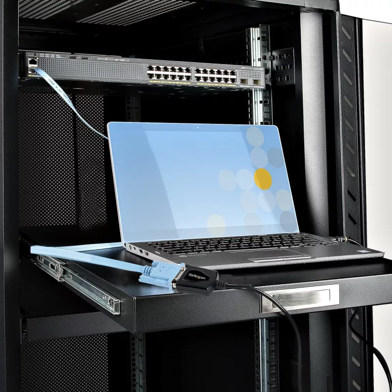StarTech.com 3 pėdų (1 m) USB į RS232 kabelis su COM prievado fiksacija, DB9 vyriškas RS232 į USB keitiklis, USB į nuoseklųjį adapterį PLC/spausdintuvui/skeneriui, Prolific mikroschema, Windows/Mac