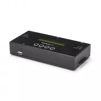 StarTech.com 1:1 nepriklausomas kietųjų diskų kopijavimo ir trynimo įrenginys, SAS ir SATA HDD/SSD klonavimo aparatas, LCD ekranas, TAA atitinkantis