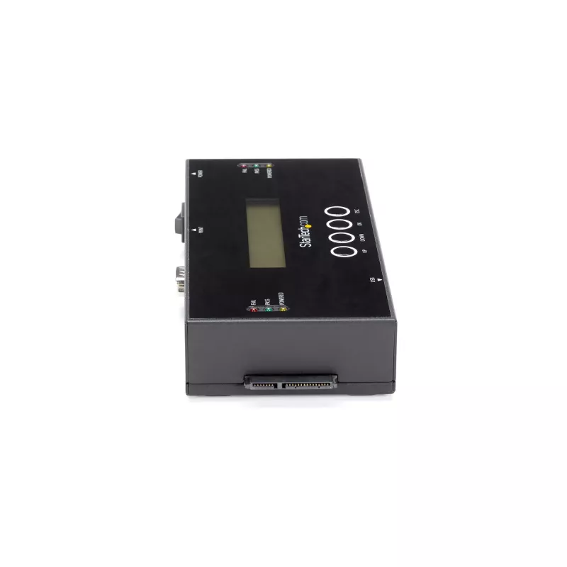 StarTech.com 1:1 nepriklausomas kietųjų diskų kopijavimo ir trynimo įrenginys, SAS ir SATA HDD/SSD klonavimo aparatas, LCD ekranas, TAA atitinkantis