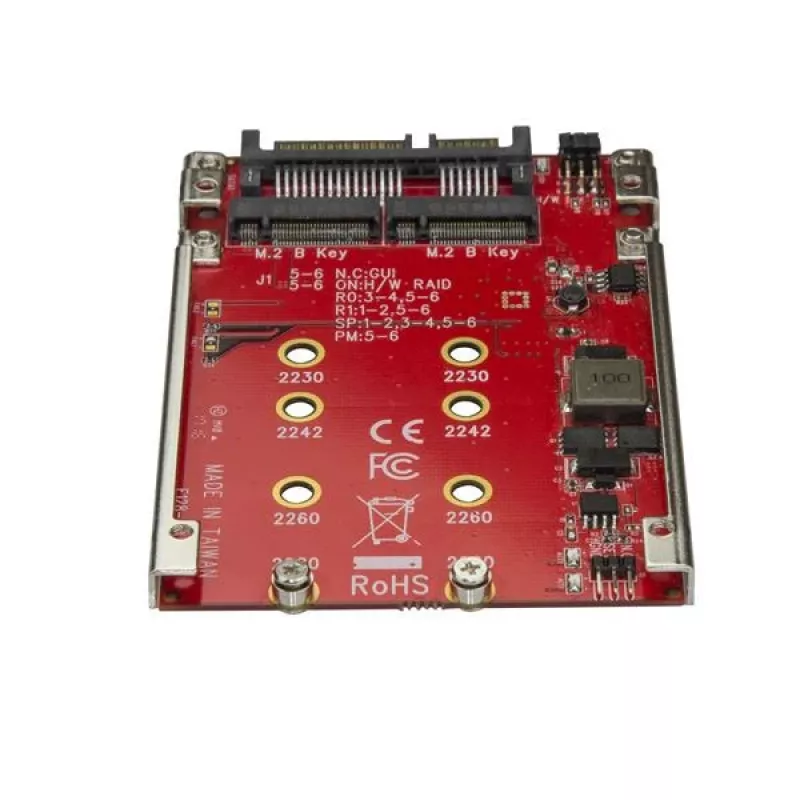 StarTech S322M225R dviejų lizdų M.2 į SATA RAID adapteris 2,5 colio diskų dėklui