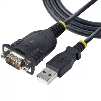 StarTech.com 3ft (1m) USB į Serial kabelis, DB9 vyriškas RS232 į USB keitiklis, Prolific IC, USB į Serial adapteris PLC/Spausdintuvui/Skeneriui/Jungikliui, USB į COM prievado adapteris, Windows/Mac