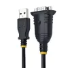 StarTech.com 3ft (1m) USB į Serial kabelis, DB9 vyriškas RS232 į USB keitiklis, Prolific IC, USB į Serial adapteris PLC/Spausdintuvui/Skeneriui/Jungikliui, USB į COM prievado adapteris, Windows/Mac