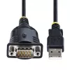StarTech.com 3ft (1m) USB į Serial kabelis, DB9 vyriškas RS232 į USB keitiklis, Prolific IC, USB į Serial adapteris PLC/Spausdintuvui/Skeneriui/Jungikliui, USB į COM prievado adapteris, Windows/Mac