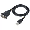 StarTech.com 3ft (1m) USB į Serial kabelis, DB9 vyriškas RS232 į USB keitiklis, Prolific IC, USB į Serial adapteris PLC/Spausdintuvui/Skeneriui/Jungikliui, USB į COM prievado adapteris, Windows/Mac