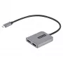 StarTech.com USB-C į dvigubą HDMI MST centras – du HDMI 4K 60Hz – USB Type C kelių monitorių adapteris nešiojamam kompiuteriui su 30cm kabeliu – DP 1.4 kelių srautų perdavimo centras – USB-C į HDMI skirstytuvas