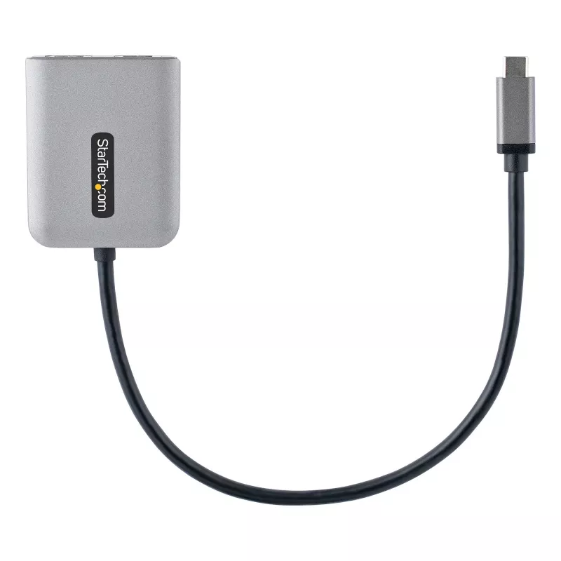 StarTech.com USB-C į dvigubą HDMI MST centras – du HDMI 4K 60Hz – USB Type C kelių monitorių adapteris nešiojamam kompiuteriui su 30cm kabeliu – DP 1.4 kelių srautų perdavimo centras – USB-C į HDMI skirstytuvas