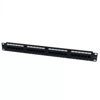 StarTech.com C6PANEL24 24 prievadų Cat6 110 pataisų skydelis, 1U, juodas