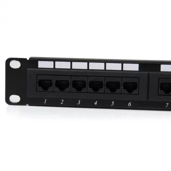 StarTech.com C6PANEL24 24 prievadų Cat6 110 pataisų skydelis, 1U, juodas