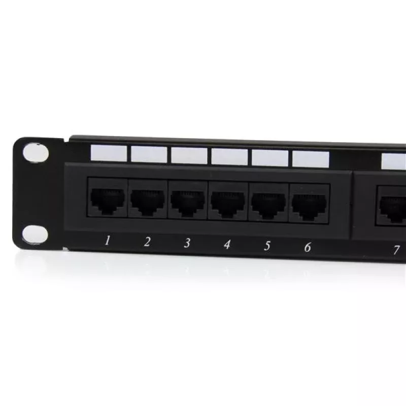 StarTech.com C6PANEL24 24 prievadų Cat6 110 pataisų skydelis, 1U, juodas