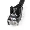 StarTech.com 15m CAT6 Ethernet kabelis - LSZH (mažai dūmų, be halogeno) - 10 Gigabit 250Mhz 100W PoE RJ45 10GbE UTP tinklo jungiamasis laidas su apsauga nuo užkabinimo ir įtempimo mažinimu - juoda, CAT 6, ETL patvirtintas, 24AWG