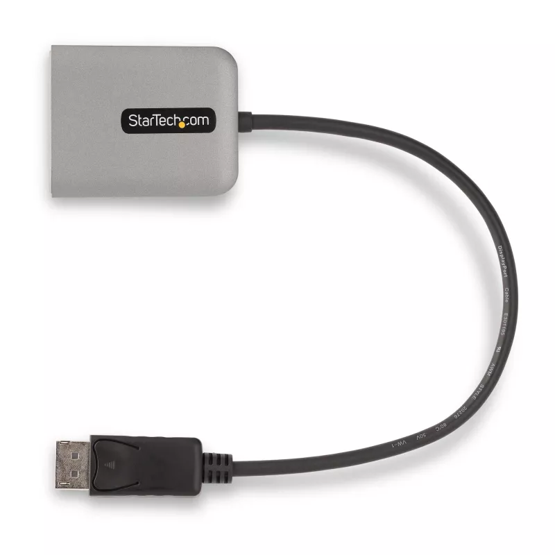 StarTech.com 2 prievadų DisplayPort MST centras, dvigubas 4K 60Hz, DP į 2x DisplayPort monitoriaus adapteris, DP 1.4 kelių monitorių vaizdo adapteris, 30 cm įmontuotas laidas, maitinamas per USB, tik Windows